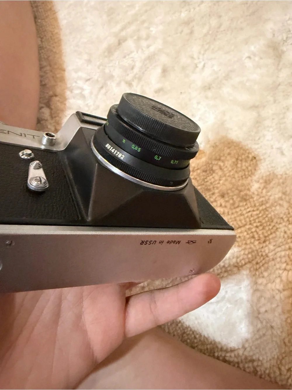 VINTAGE Zenit-E 35mm Film Camera with Helios 58mm Lens + Original Cases & Strap